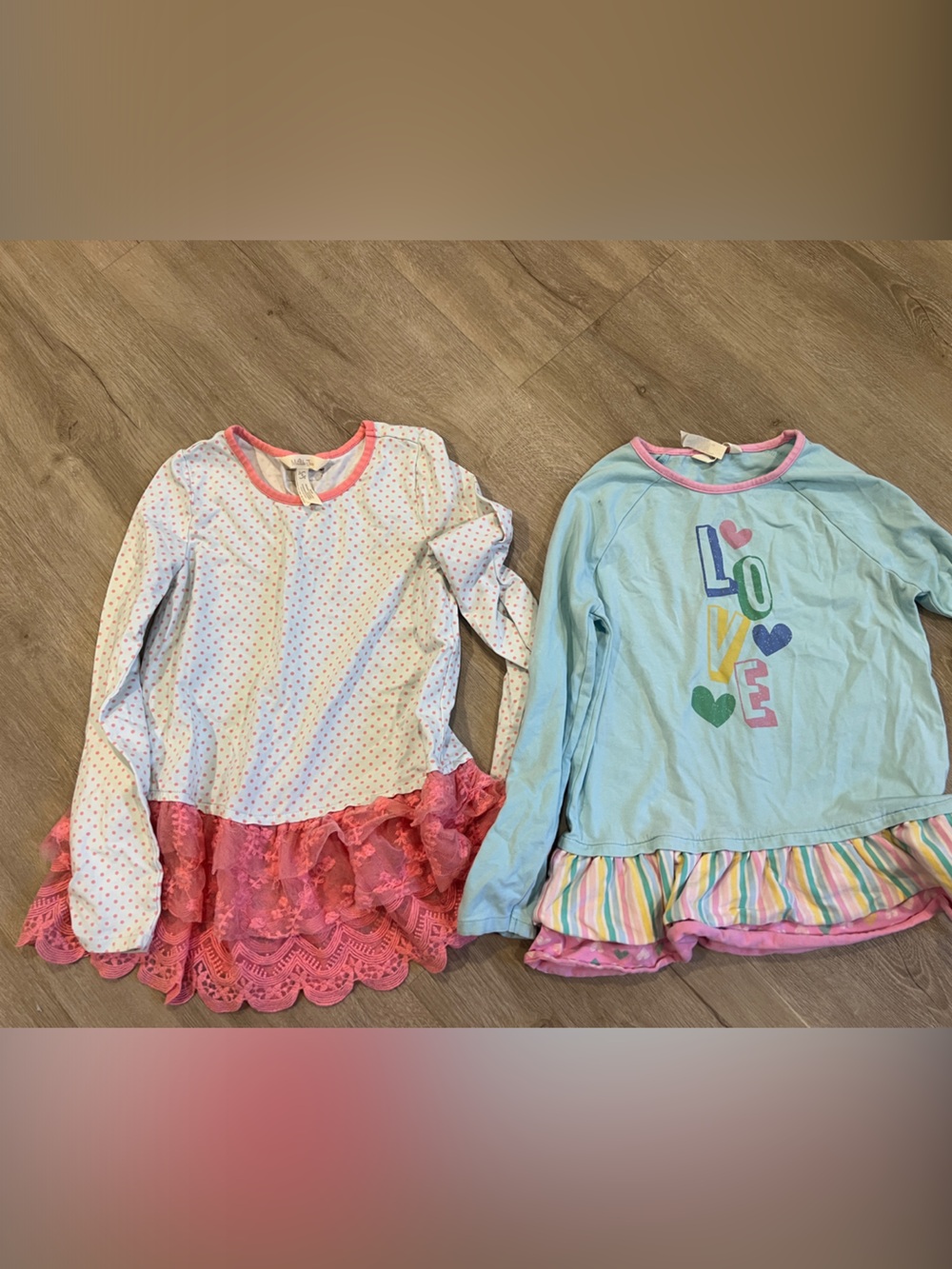 Matilda Jane Girls Long Sleeve Tops in Light Blue, Pink, Coral. size 8